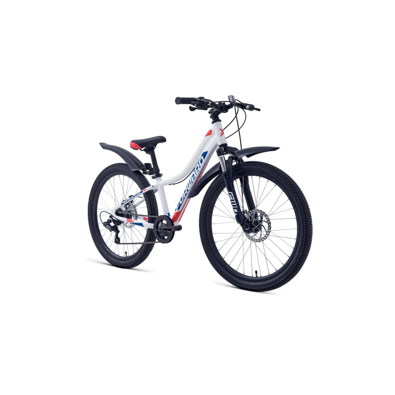 Велосипед  горный хардтейл Forward Twister  2.0 disc, 24 (7 cкоростей, рост 12) белый/красный