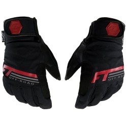 Мотоперчатки Finntrail GT Off Road 2790, мембрана/натуральная кожа, черный/красный, размер М