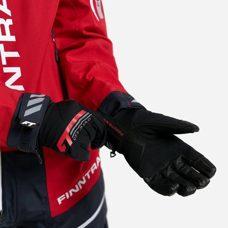 Мотоперчатки Finntrail GT Off Road 2790, мембрана/натуральная кожа, черный/красный, размер М