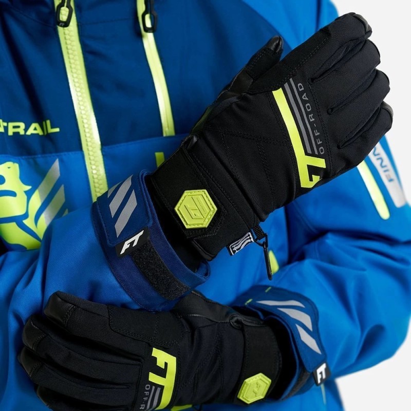 Мотоперчатки Finntrail GT Off Road 2790, мембрана/натуральная кожа, черный/желтый, размер М