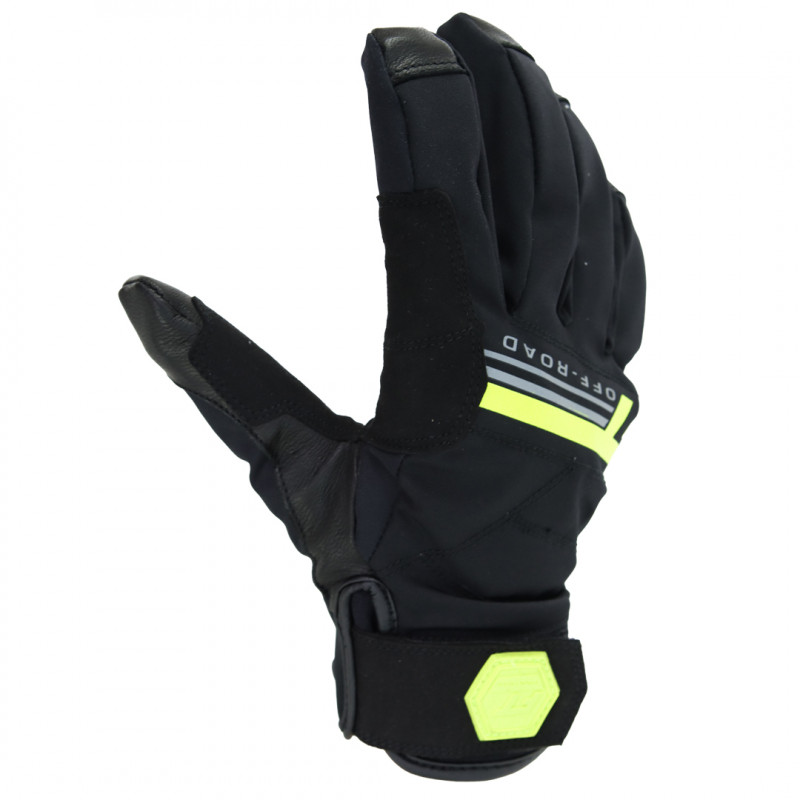 Мотоперчатки Finntrail GT Off Road 2790, мембрана/натуральная кожа, черный/желтый, размер М