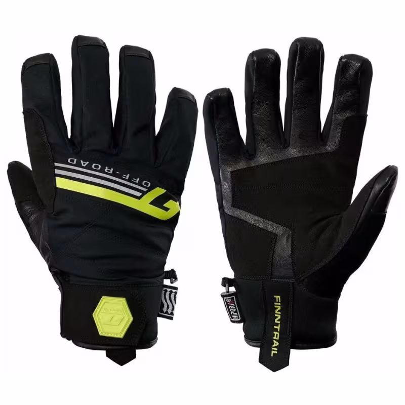 Мотоперчатки Finntrail GT Off Road 2790, мембрана/натуральная кожа, черный/желтый, размер М
