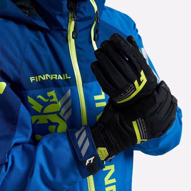 Мотоперчатки Finntrail GT Off Road 2790, мембрана/натуральная кожа, черный/желтый, размер XL