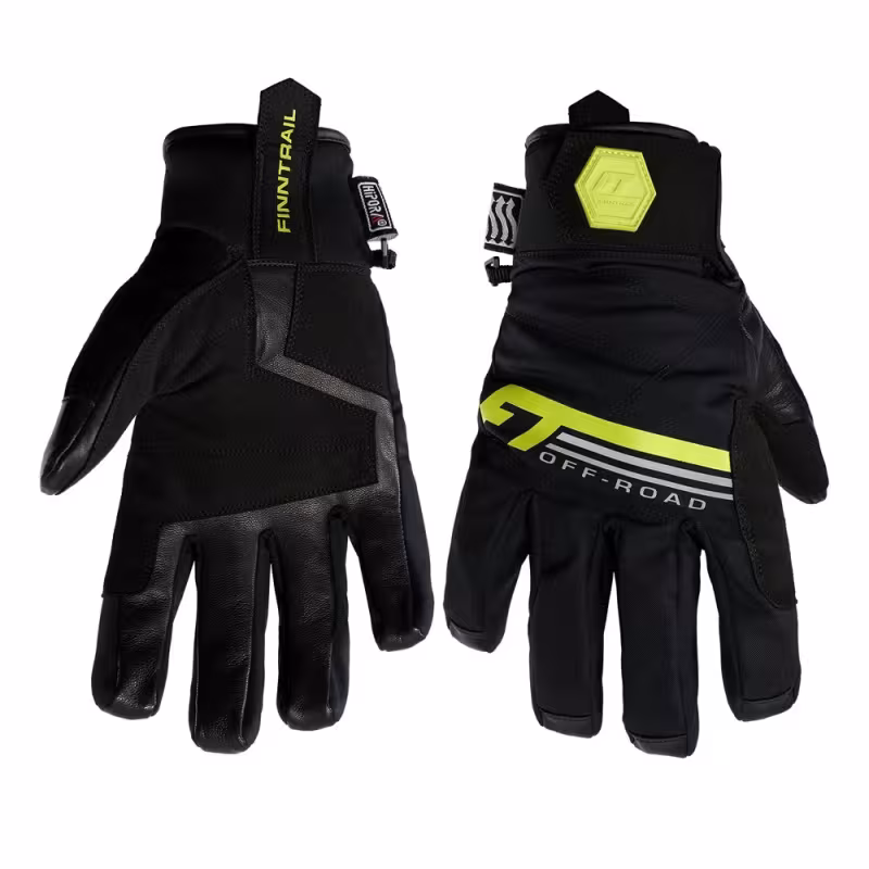 Мотоперчатки Finntrail GT Off Road 2790, мембрана/натуральная кожа, черный/желтый, размер XL