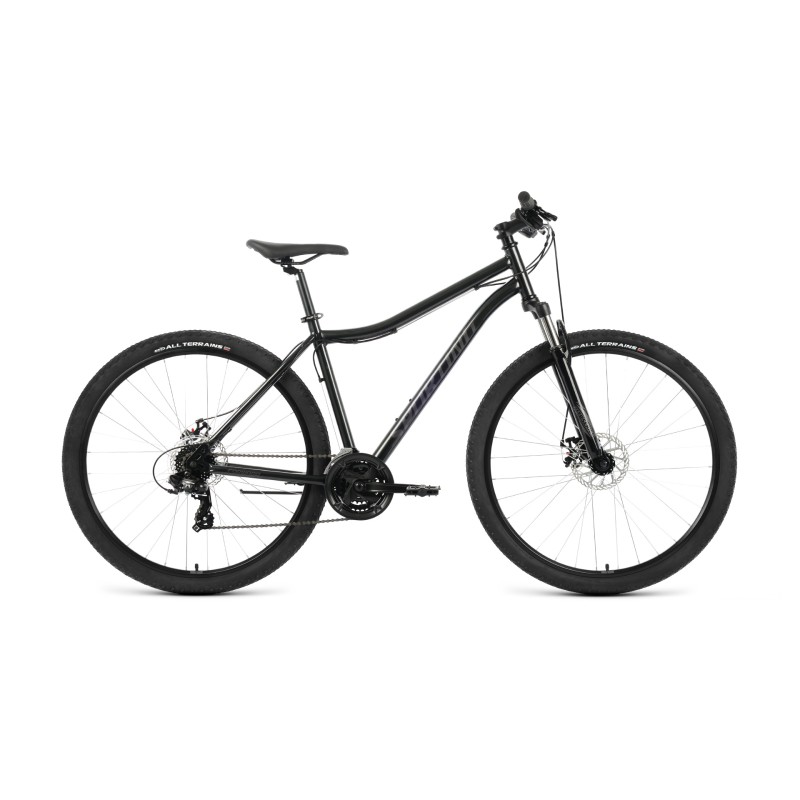 Велосипед горный хардтейл Forward Sporting 2.0 D 29 ( 21 скорость, рост 17 ) черный/темно-серый