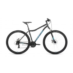 Велосипед горный хардтейл Forward Sporting 2.2 D 29 (21 скорость, рост 19) черный/бирюзовый