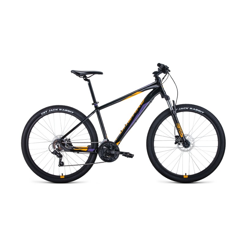 Велосипед горный хардтейл Forward Apache 3.0 disc 27,5 (21 скорость, рост 19) черный/оранжевый