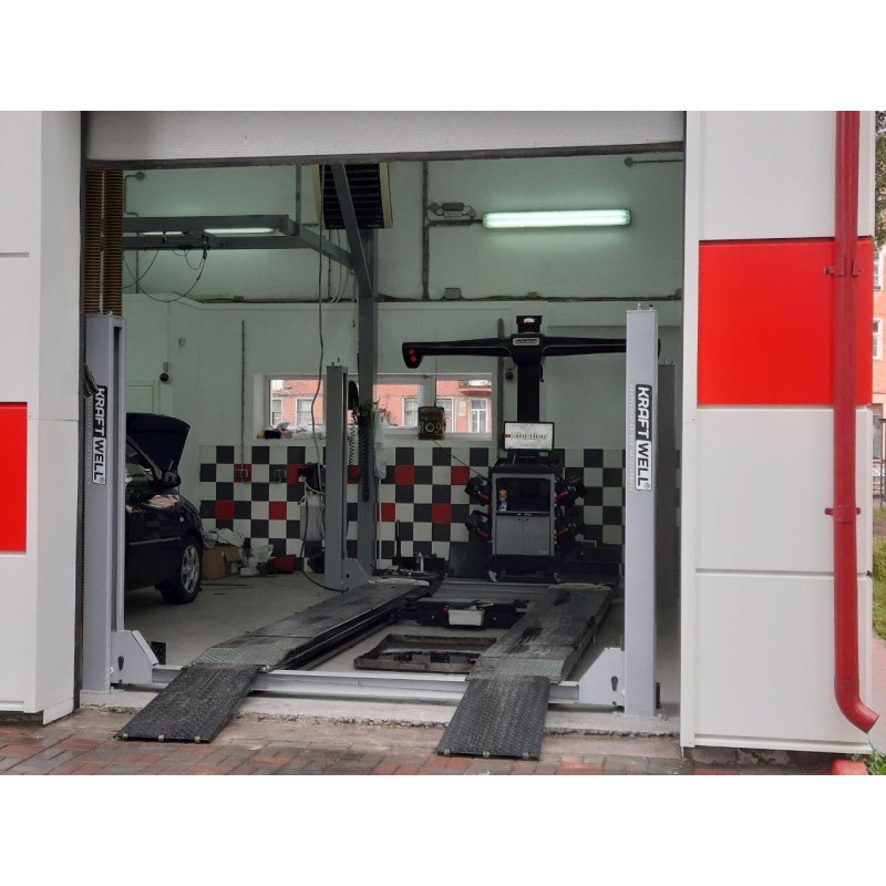 Подъемник KraftWell KRW4WA+KRWJ2N, 4-х стоечный, 4т, 380V