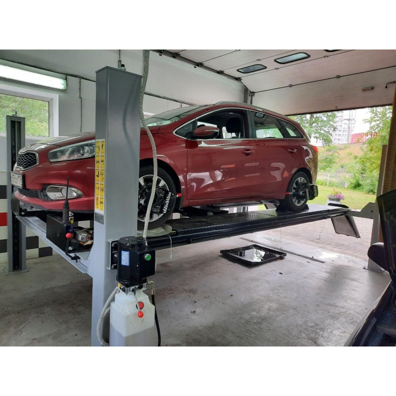 Подъемник KraftWell KRW4WA+KRWJ2N, 4-х стоечный, 4т, 380V