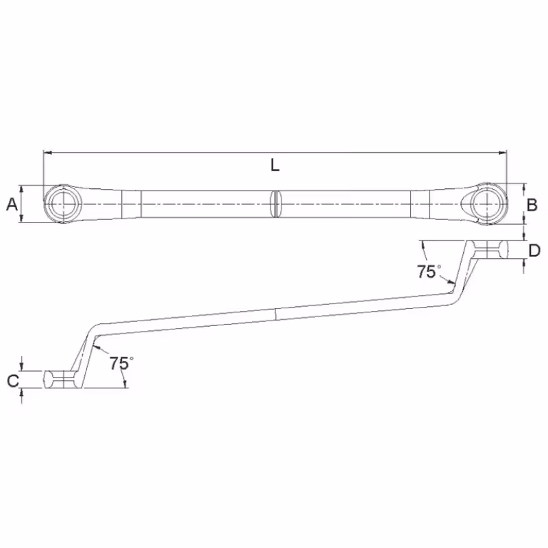 Ключ накидной Licota AWT-EBS1214 ,12х14 мм