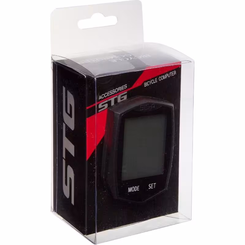 Велокомпьютер беспроводной STG BC-771,  22 функции, черный