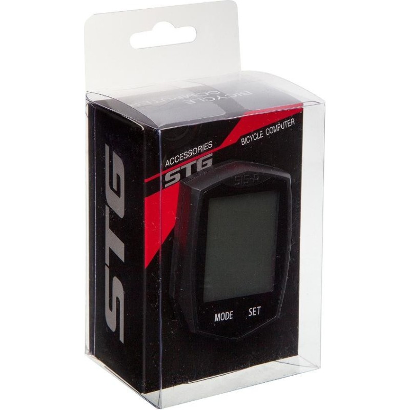 Велокомпьютер беспроводной STG BC-771,  22 функции, черный