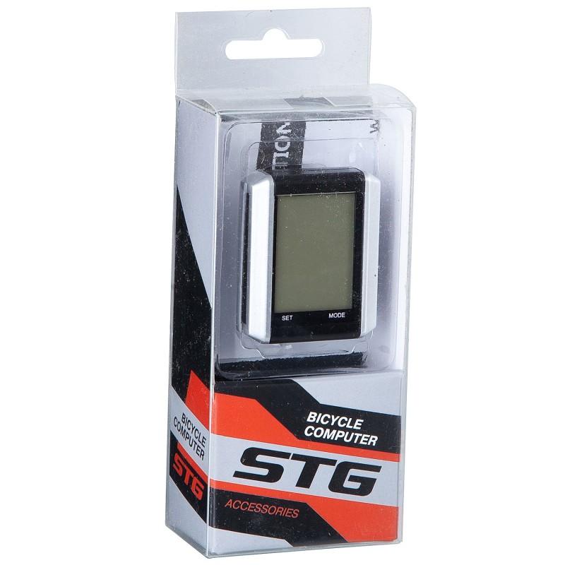Велокомпьютер беспроводной STG JY-4012E-W, 15 функций, черный