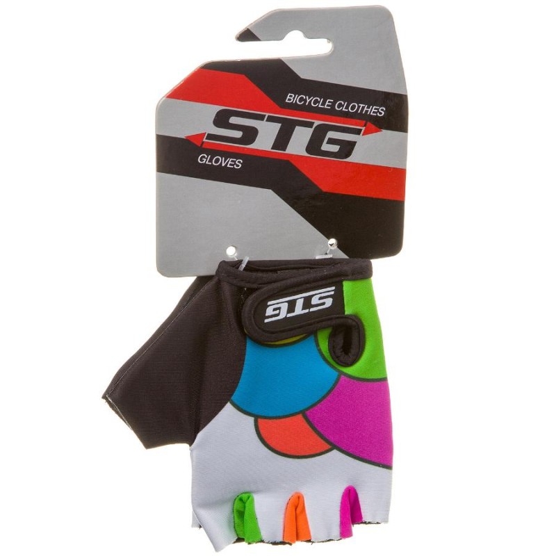 Велоперчатки детские STG kids Candy, размер S, разноцветный 