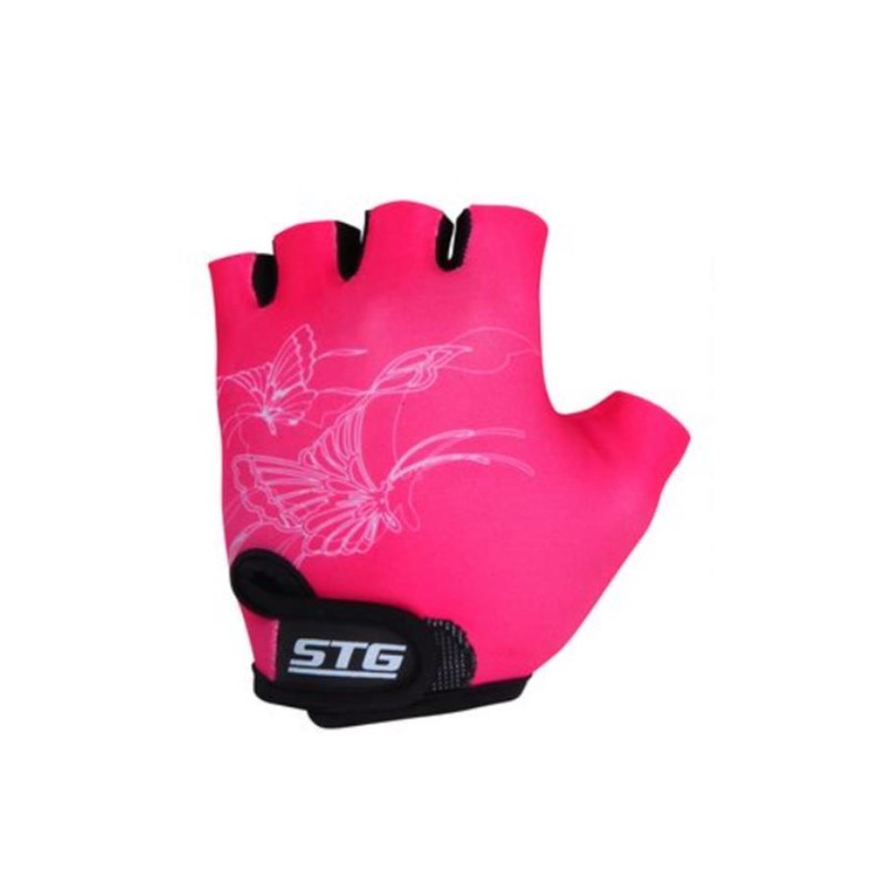 Велоперчатки детские STG 819, размер XS, розовый