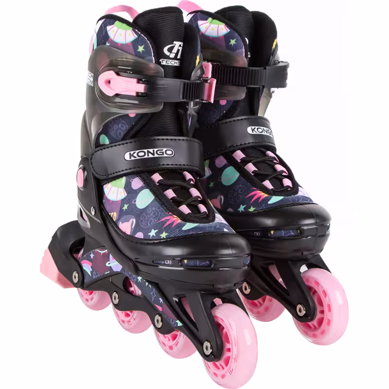 Роликовые коньки Tech Team Kongo розовый, размер L, 38-41