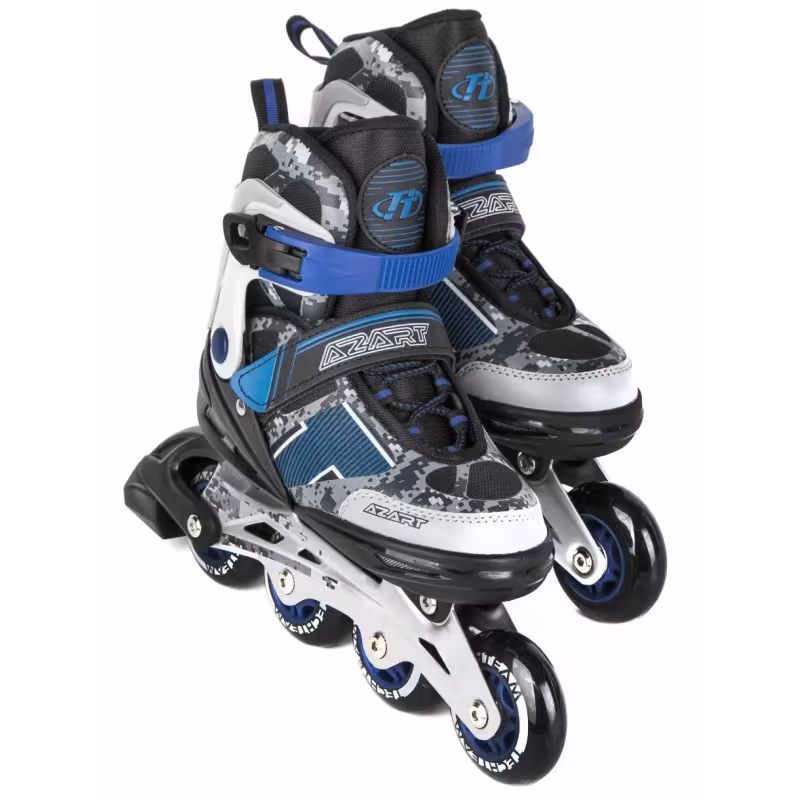 Роликовые коньки Tech Team Azart синий, размер M, 34-37