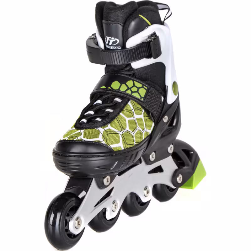 Роликовые коньки Tech Team T-Rex зеленый, размер S, 33-36