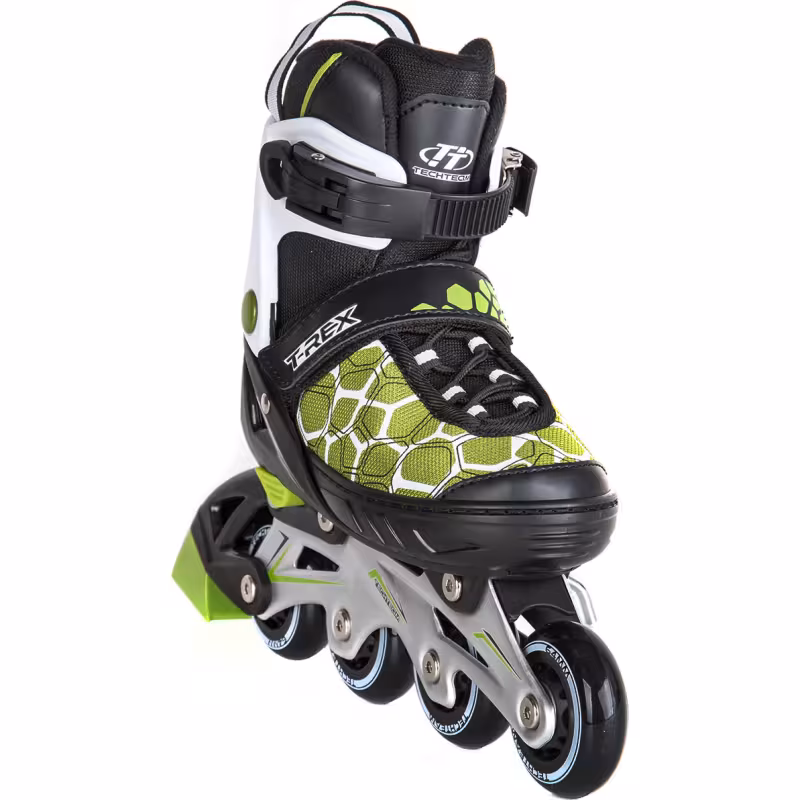 Роликовые коньки Tech Team T-Rex зеленый, размер S, 33-36