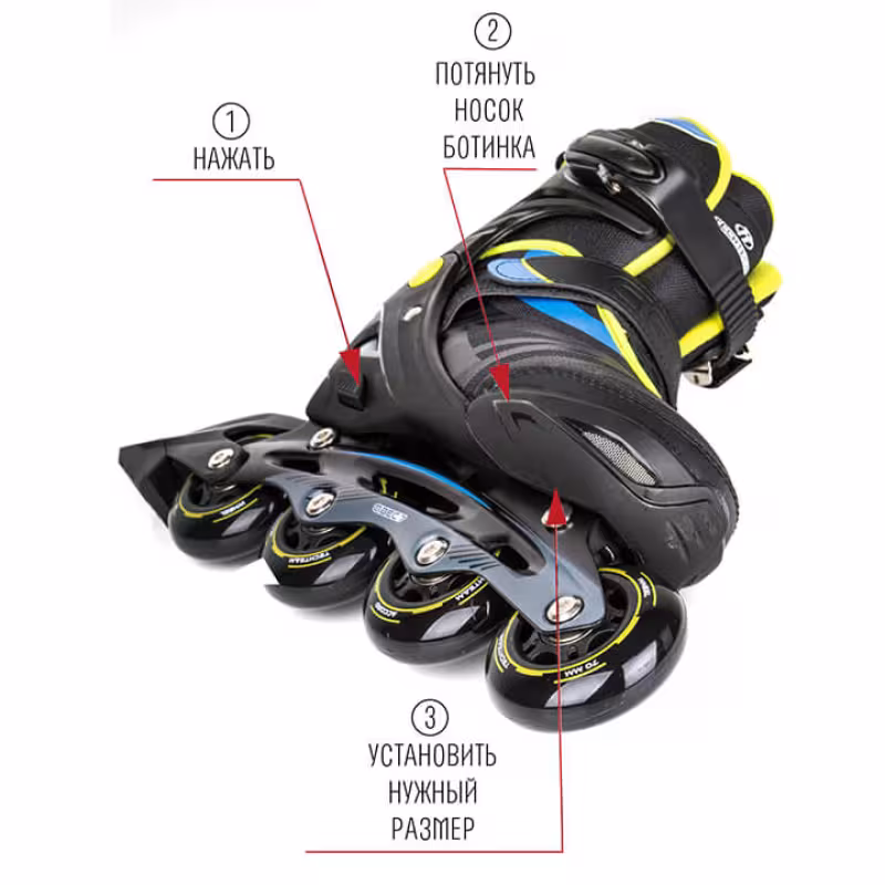 Роликовые коньки Tech Team Accord черный/синий, размер L, 38-41