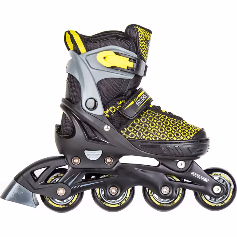 Роликовые коньки Tech Team Deco жёлтый, размер S, 33-36