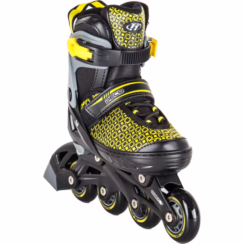 Роликовые коньки Tech Team Deco жёлтый, размер S, 33-36