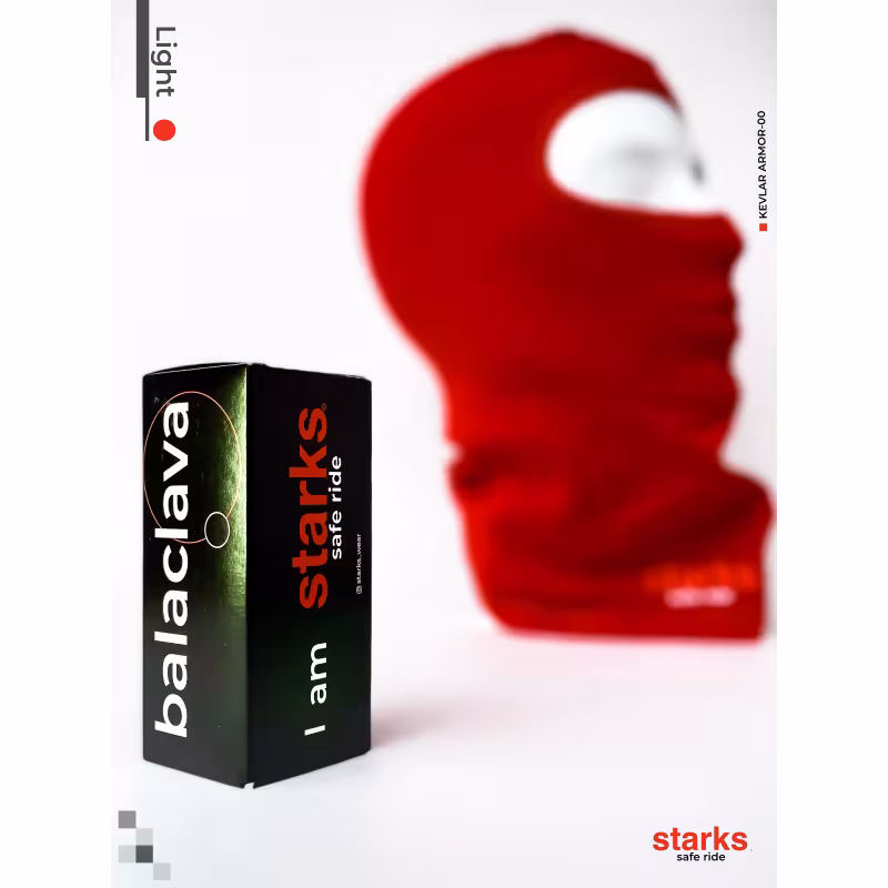 Подшлемник-балаклава Starks Light, хлопок, красный