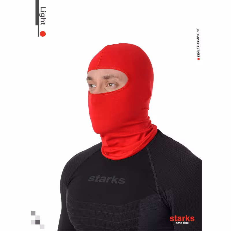Подшлемник-балаклава Starks Light, хлопок, красный