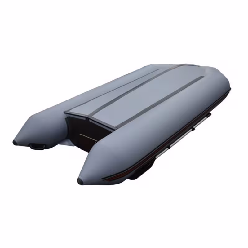 Надувная лодка ПВХ HunterBoat 320 ЛК, пайол фанерный, серый