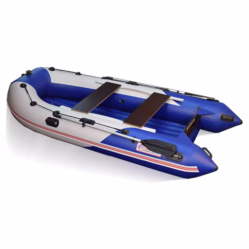 Надувная лодка ПВХ HunterBoat Stels 315 Aero, НДНД, синий/белый