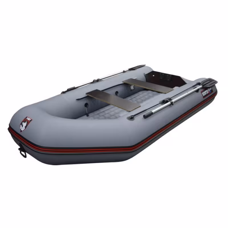 Надувная лодка ПВХ HunterBoat 290 ЛН, НДНД, серый