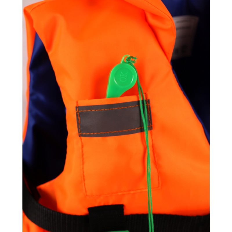 Жилет спасательный детский с подголовником Gaoksa, до 50 кг, оранжевый, ГОСТ Р58108-2019, подходит для ГИМС