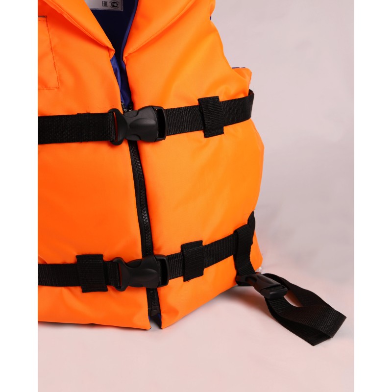 Жилет спасательный детский с подголовником Gaoksa, до 70 кг, оранжевый, ГОСТ Р58108-2019, подходит для ГИМС