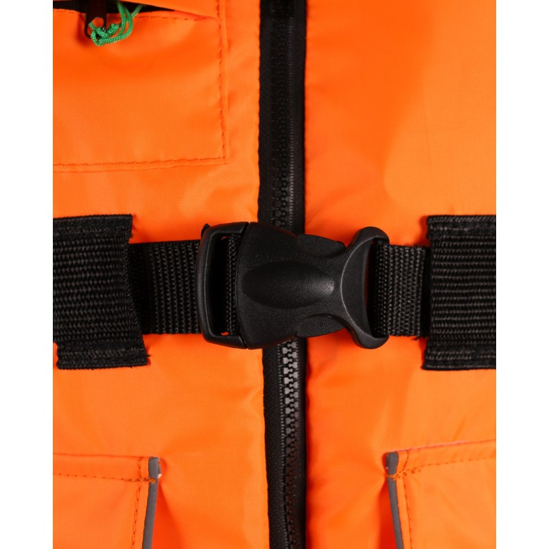 Жилет спасательный с подголовником Gaoksa, до 90 кг, оранжевый, ГОСТ Р58108-2019, подходит для ГИМС