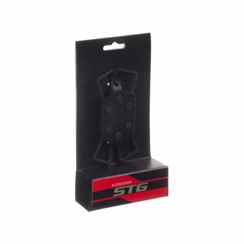 Держатель для смартфона на руль STG JY-530-8 Х98557, алюминий/силикон, черный 