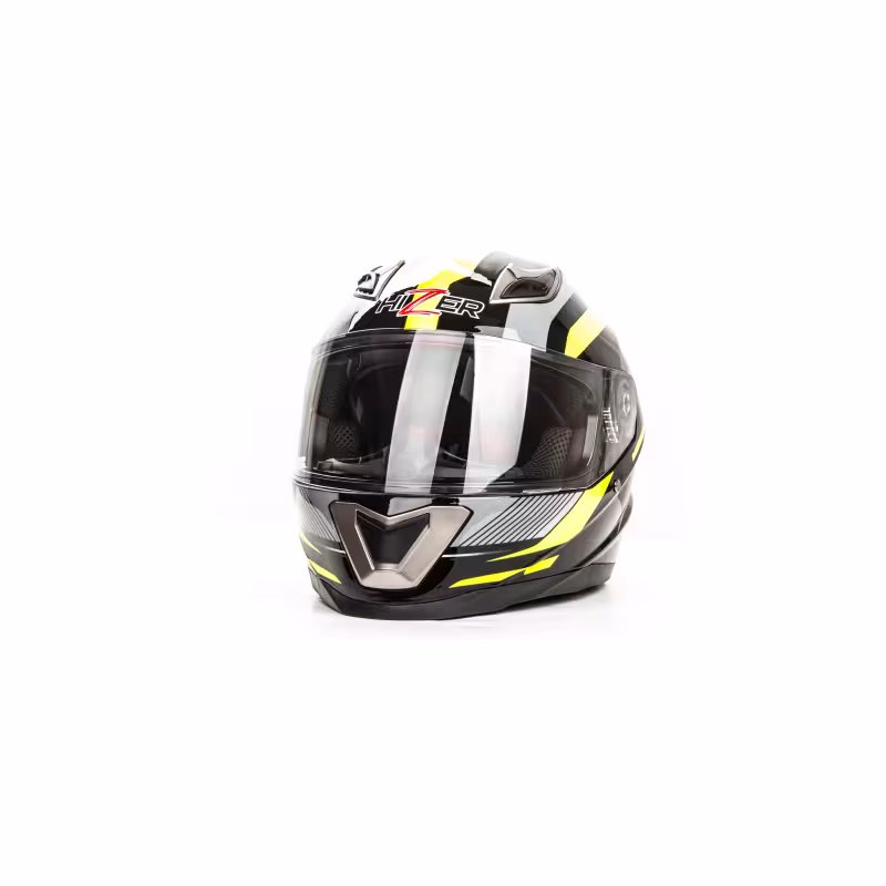 Мотошлем Hizer  B562, Black/yellow, размер L