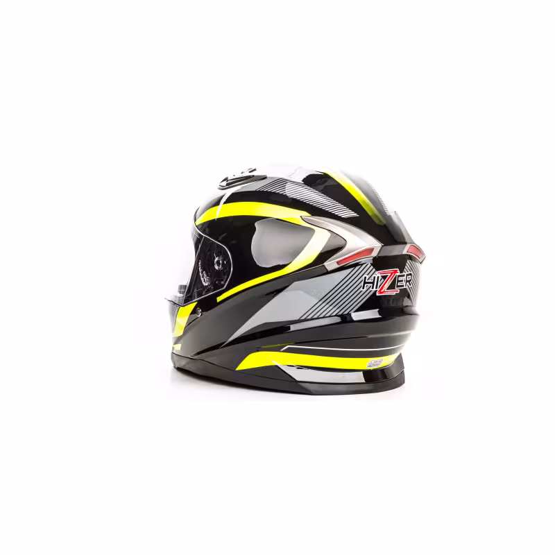Мотошлем Hizer  B562, Black/yellow, размер L