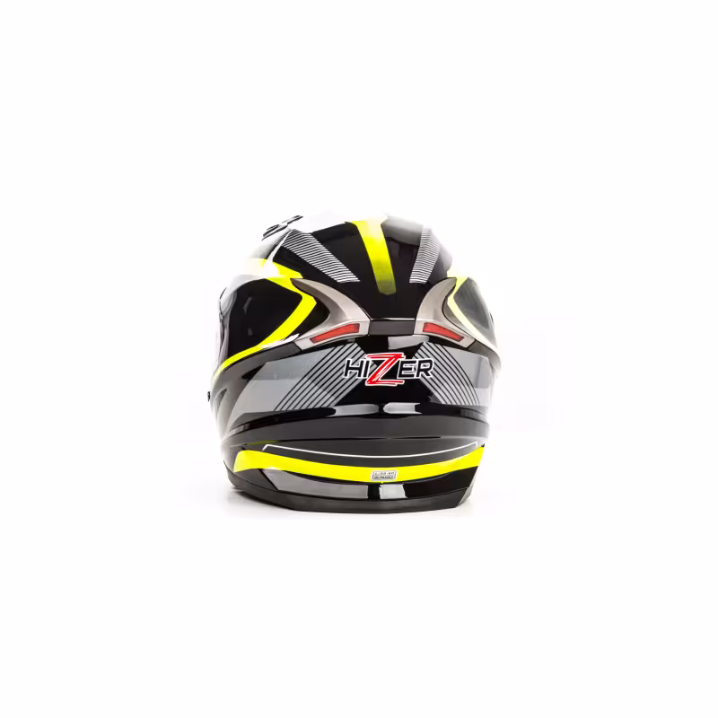 Мотошлем Hizer  B562, Black/yellow, размер L
