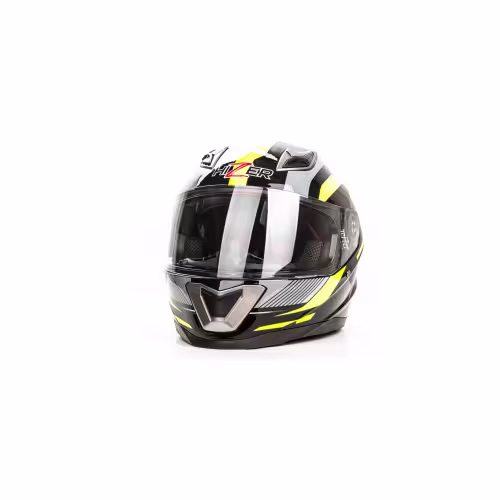 Мотошлем Hizer B562, черный/желтый, размер М