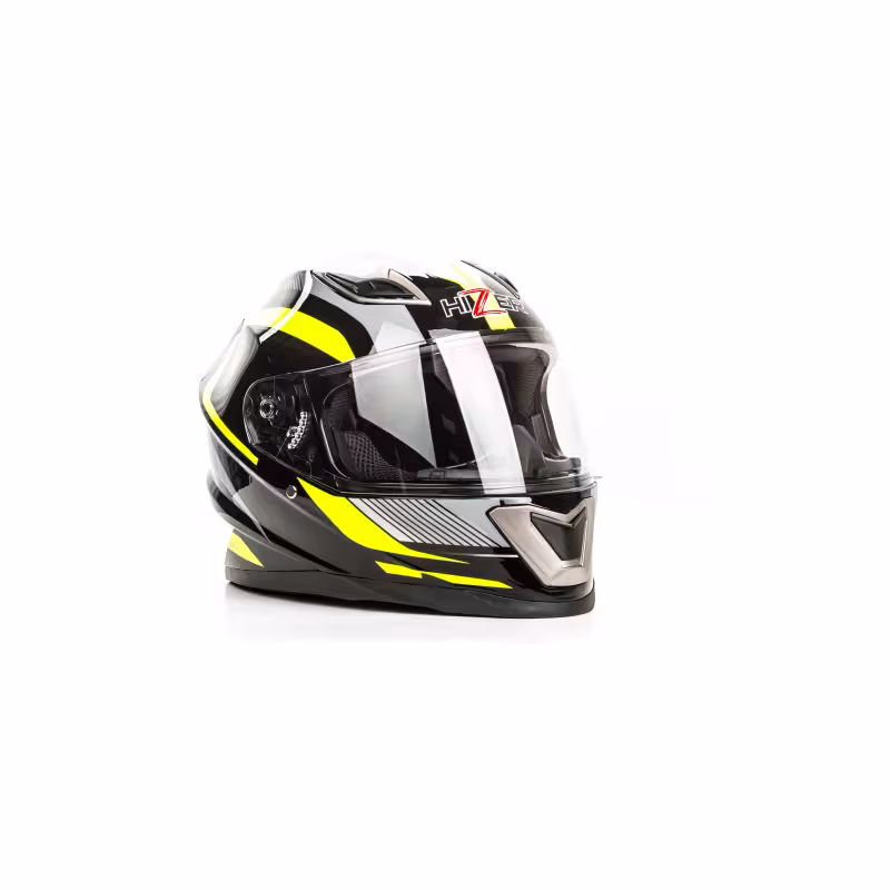 Мотошлем Hizer B562, черный/желтый, размер S