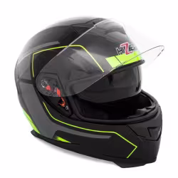 Мотошлем Hizer J5318, черный/желтый, размер М