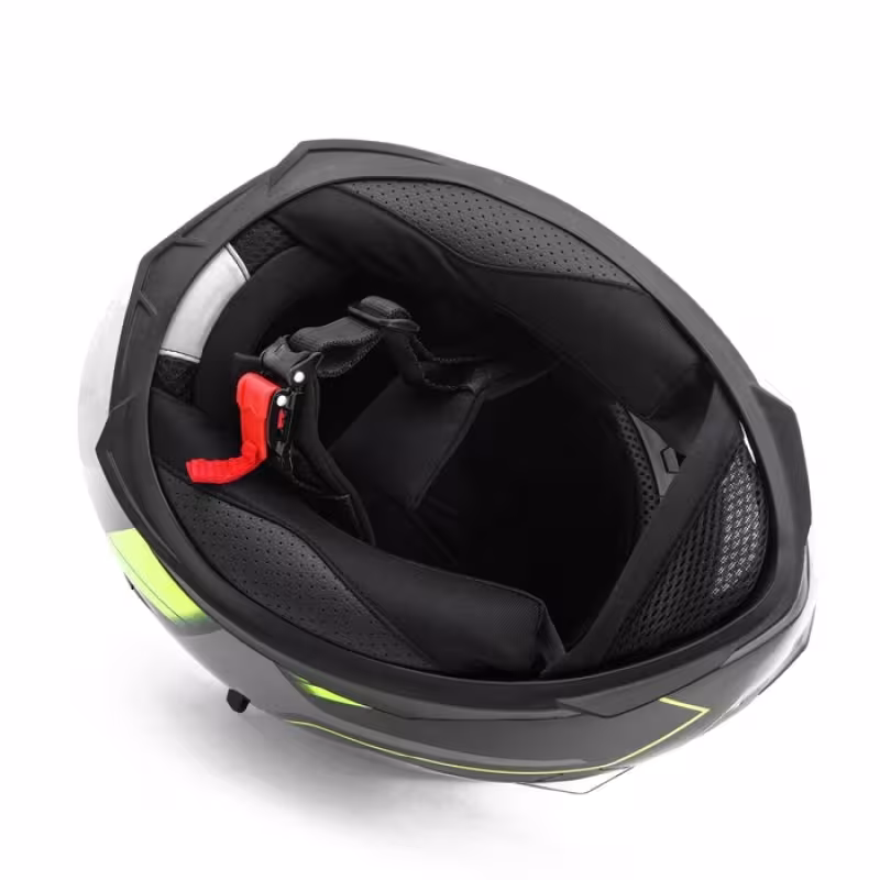 Мотошлем Hizer J5318, черный/желтый, размер М