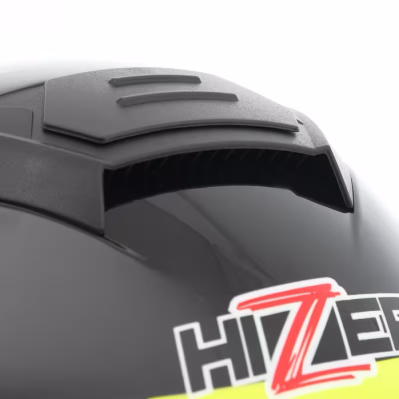 Мотошлем Hizer J5318, черный/желтый, размер М