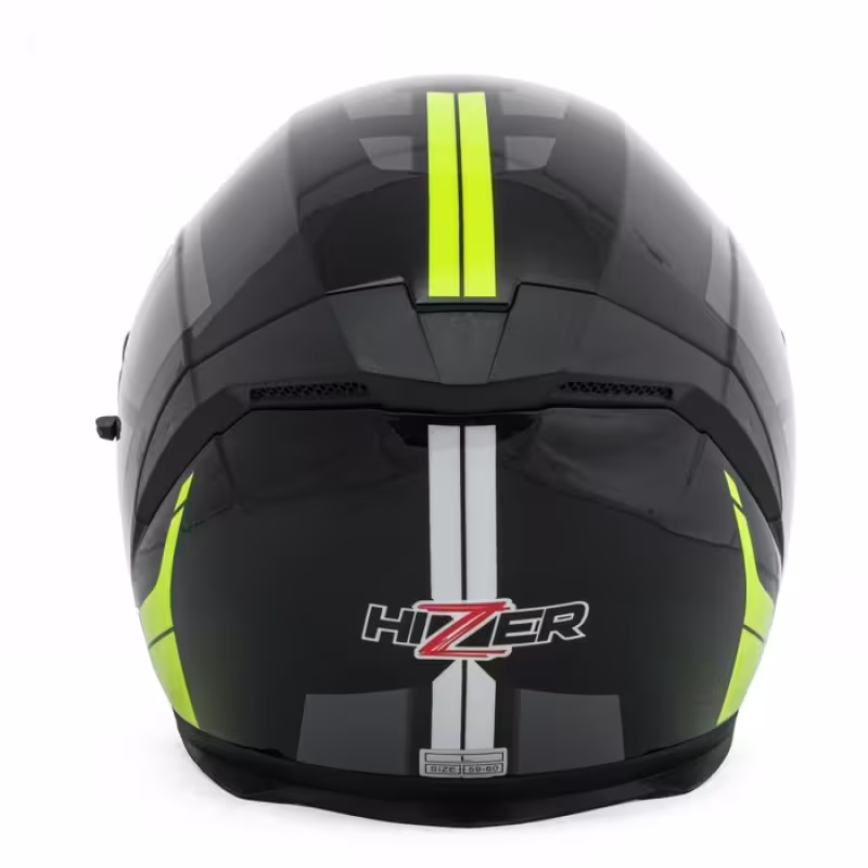 Мотошлем Hizer J5318, черный/желтый, размер М