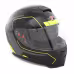 Мотошлем Hizer J5318, черный/желтый, размер М