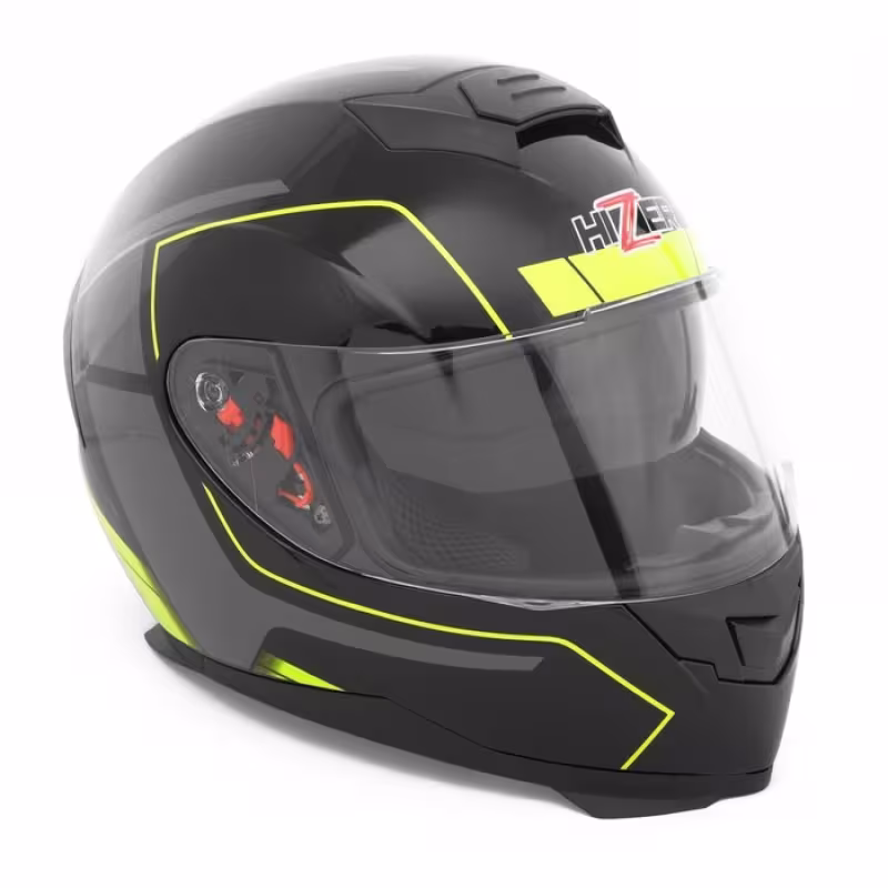 Мотошлем Hizer J5318, черный/желтый, размер М