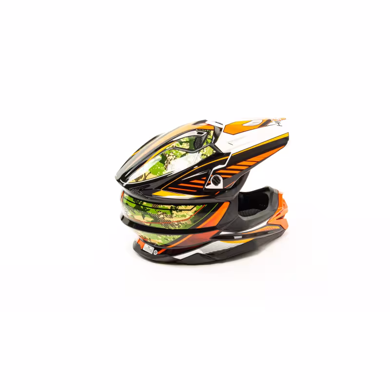 Мотошлем Hizer J6803, черный/оранжевый, размер  XL