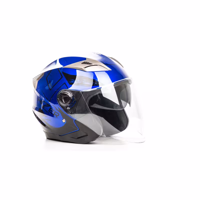 Мотошлем Hizer B208, синий/черный, размер XL