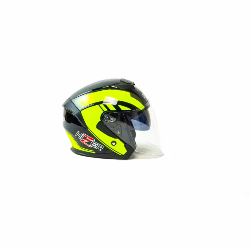 Мотошлем Hizer J222,  черный/желтый, размер L