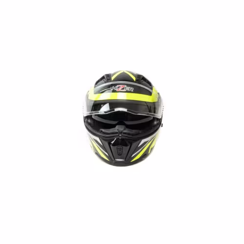 Мотошлем Hizer J5906, черный/желтый, размер L